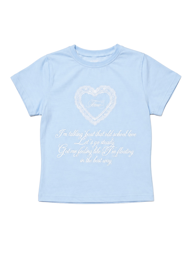 Laced in Romance" Baby Tee