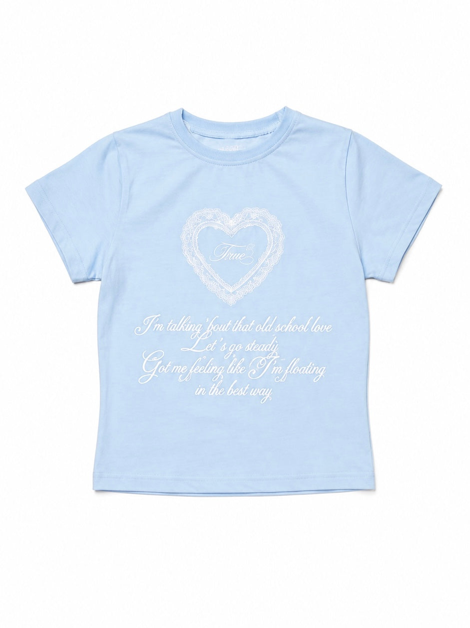 Laced in Romance" Baby Tee