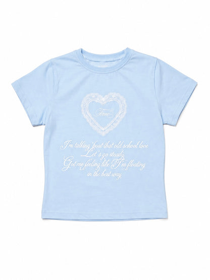 Laced in Romance" Baby Tee