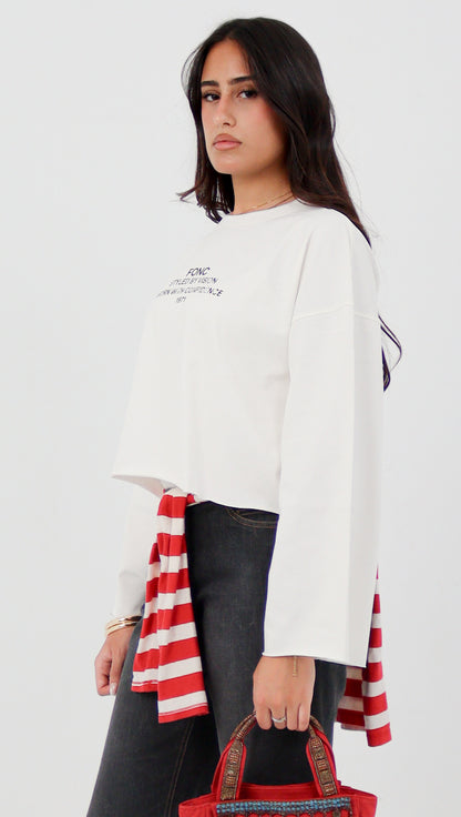 IVORY FONC SIGNATURE TEE